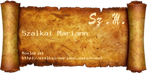 Szalkai Mariann névjegykártya
